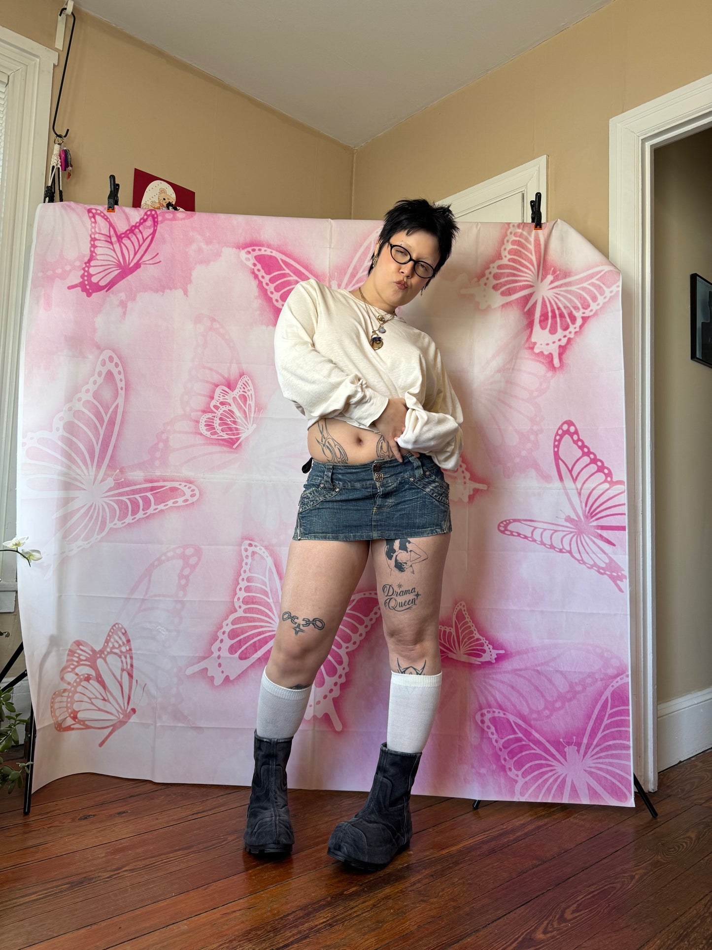 Y2K Micro Mini Denim Skirt