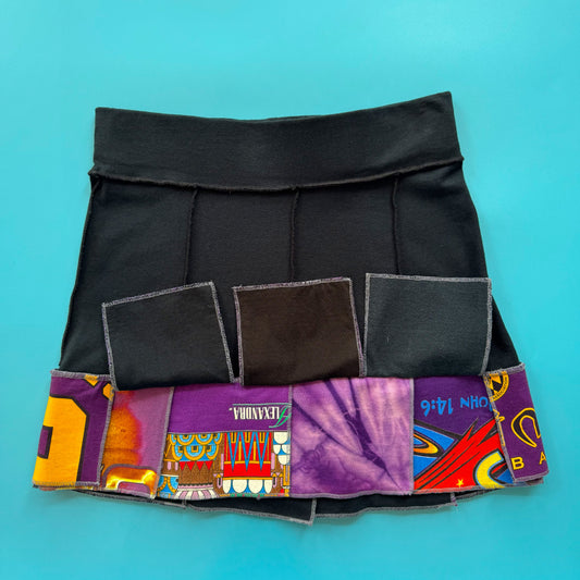 Deadstock Pantaluna Upcycled T-Shirt Skirt in XS