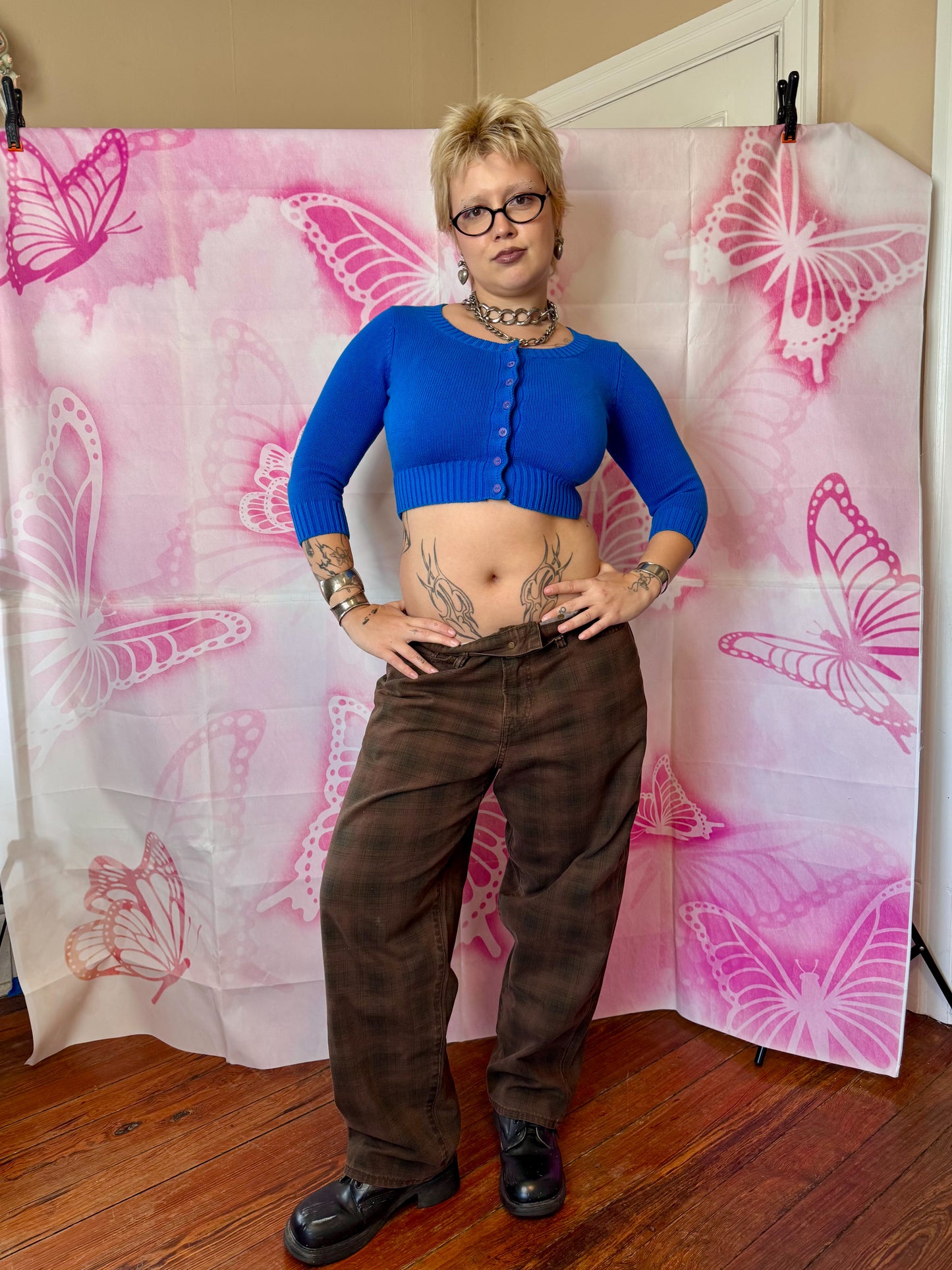 2010 Betsey Johnson Lipstick Cropped Cardigan