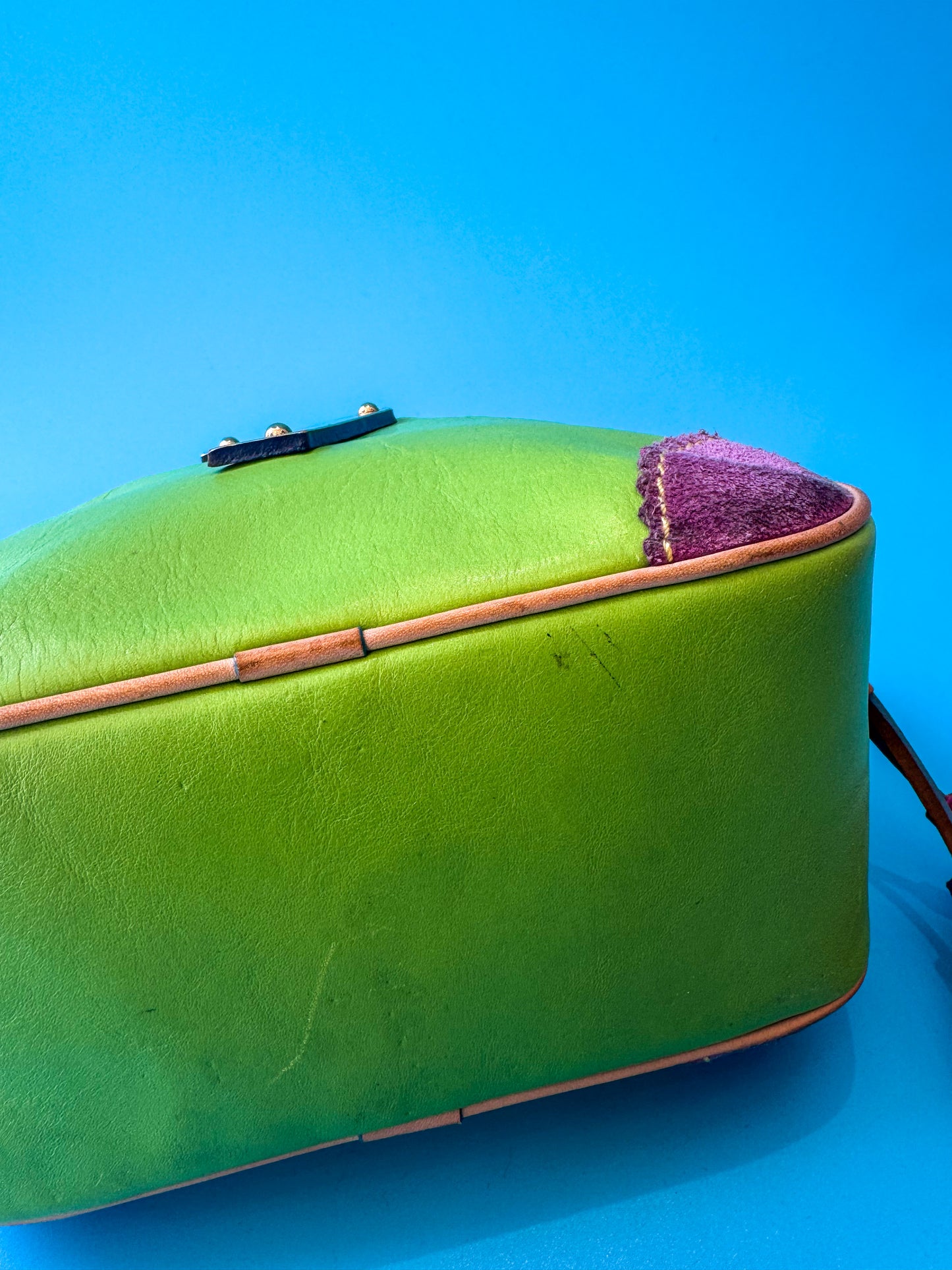 2004 Dooney & Bourke x Lindsay Lohan Square Bowler Collab Bag