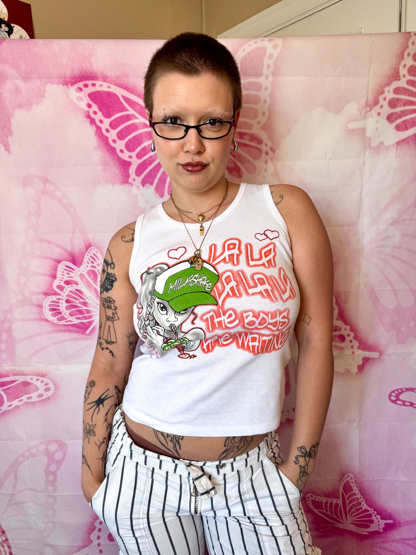 Y2K Milkshake Graphic Tank