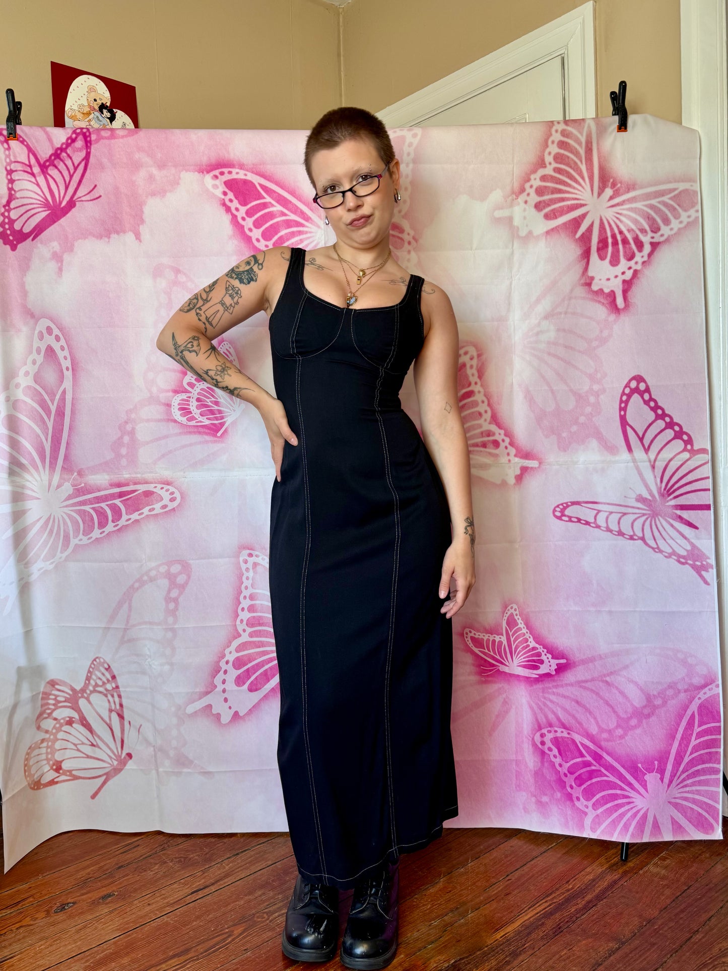 90s Bra Top Maxi Dress