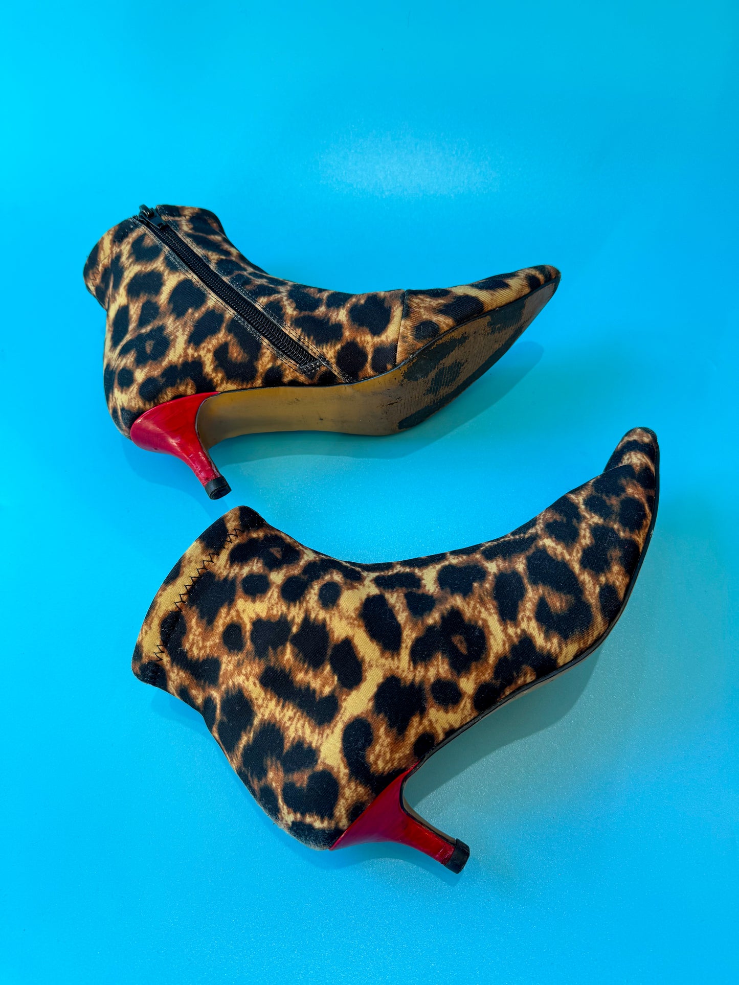 Y2K Betsey Johnson Leopard Sock Boots