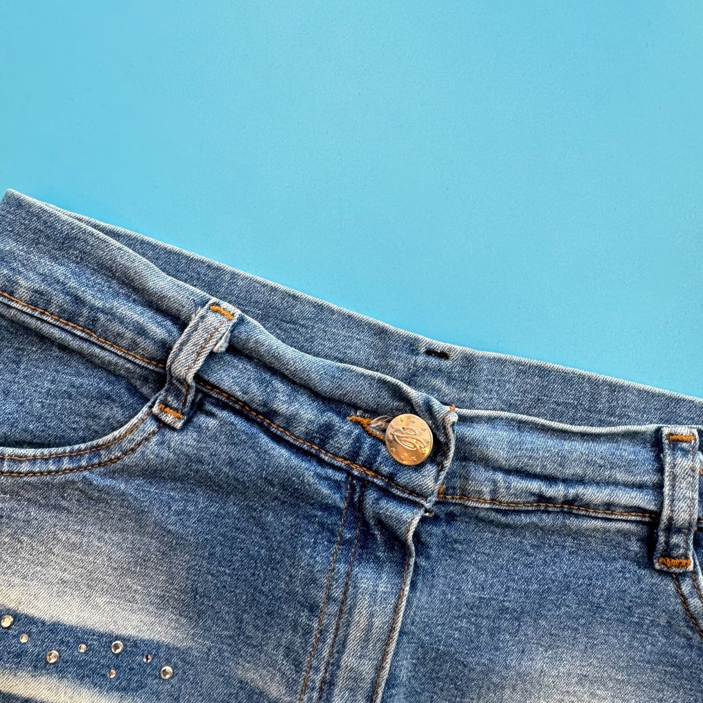 Y2K Miss Blumarine Mini Denim Skirt