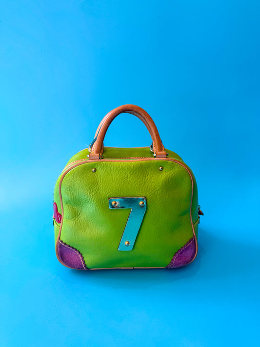 2004 Dooney & Bourke x Lindsay Lohan Square Bowler Collab Bag