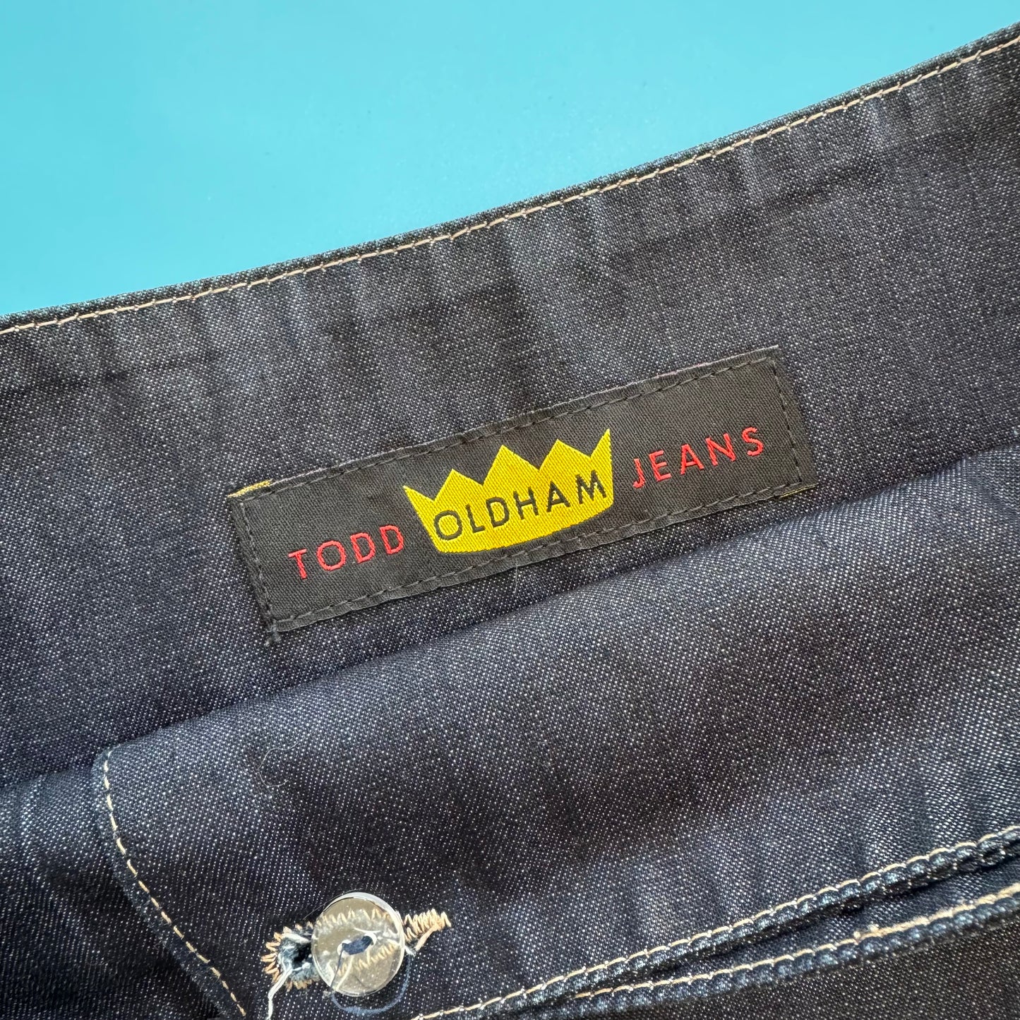 90s Todd Oldham Pleated Denim Mini Skirt