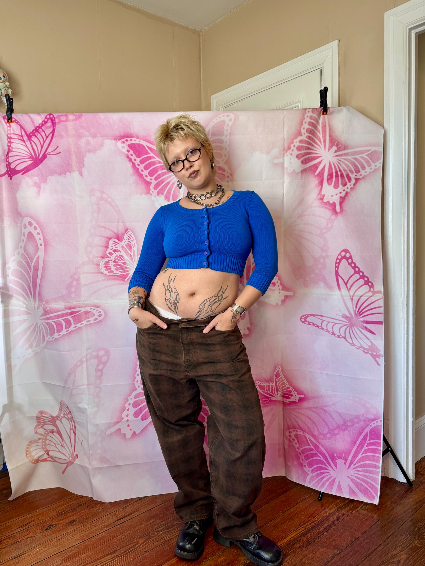 2010 Betsey Johnson Lipstick Cropped Cardigan