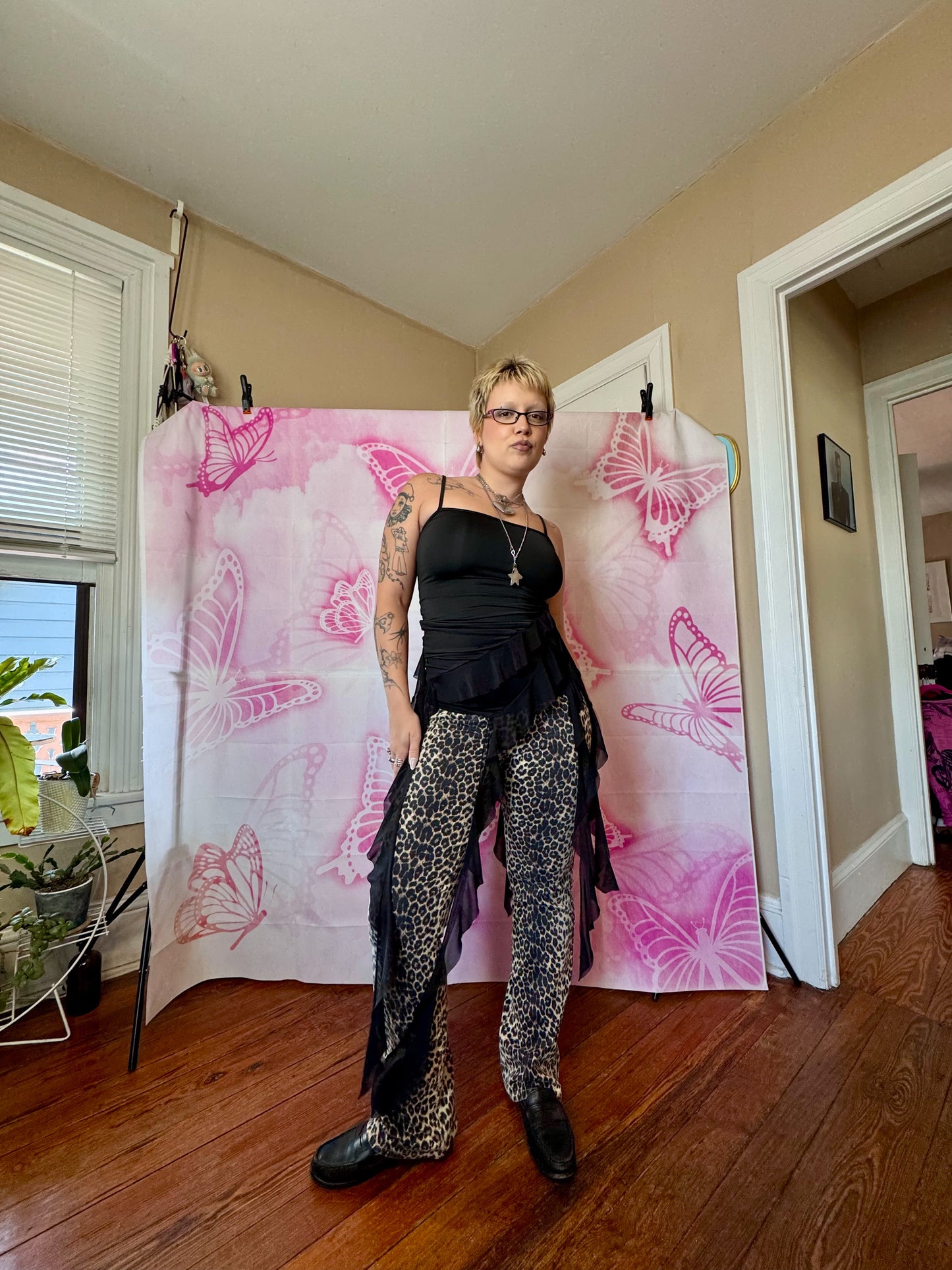 Y2K Chiffon Tentacle Cami/ Mini Dress