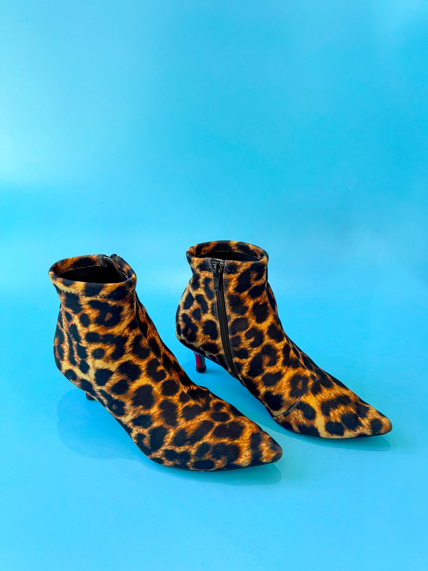 Y2K Betsey Johnson Leopard Sock Boots