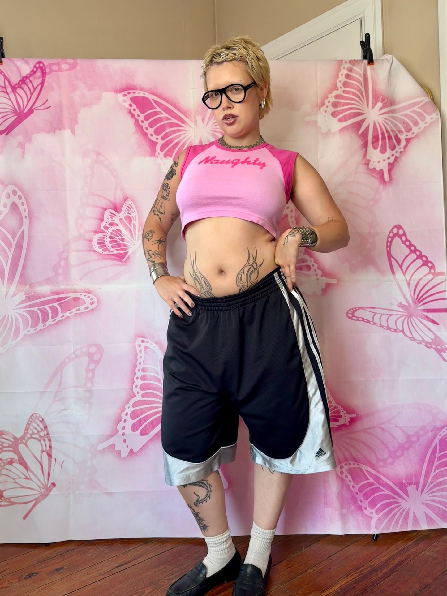 Y2K Naughty Graphic Crop Top