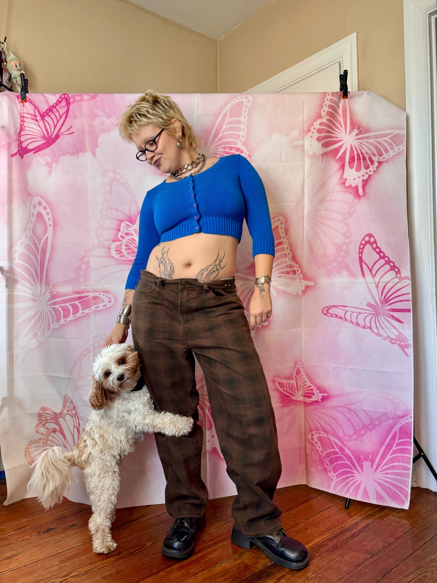 2010 Betsey Johnson Lipstick Cropped Cardigan