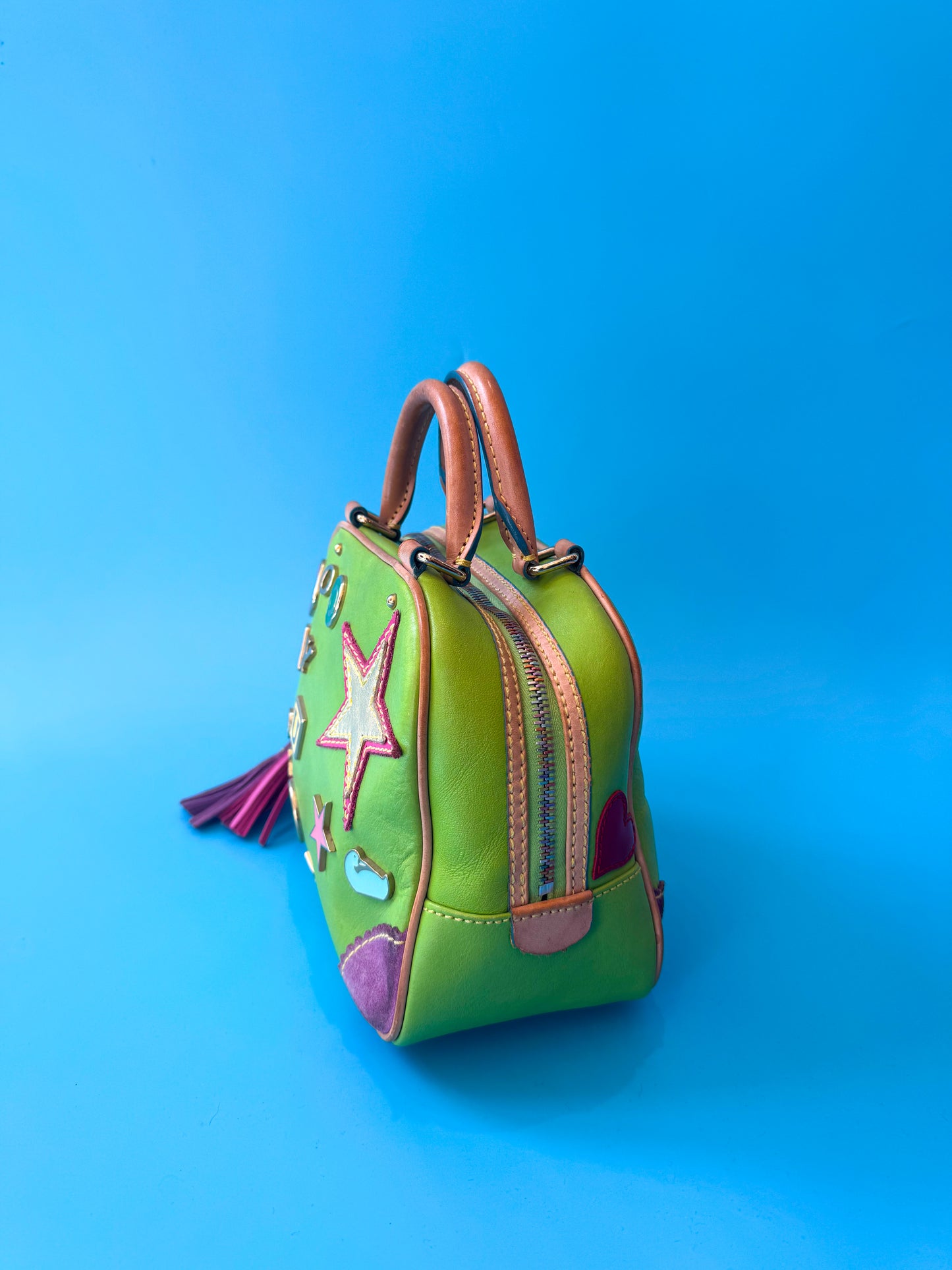 2004 Dooney & Bourke x Lindsay Lohan Square Bowler Collab Bag