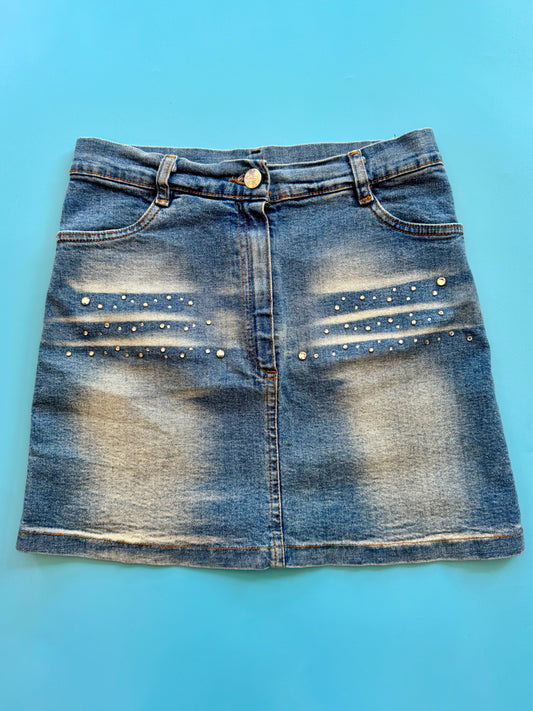 Y2K Miss Blumarine Mini Denim Skirt