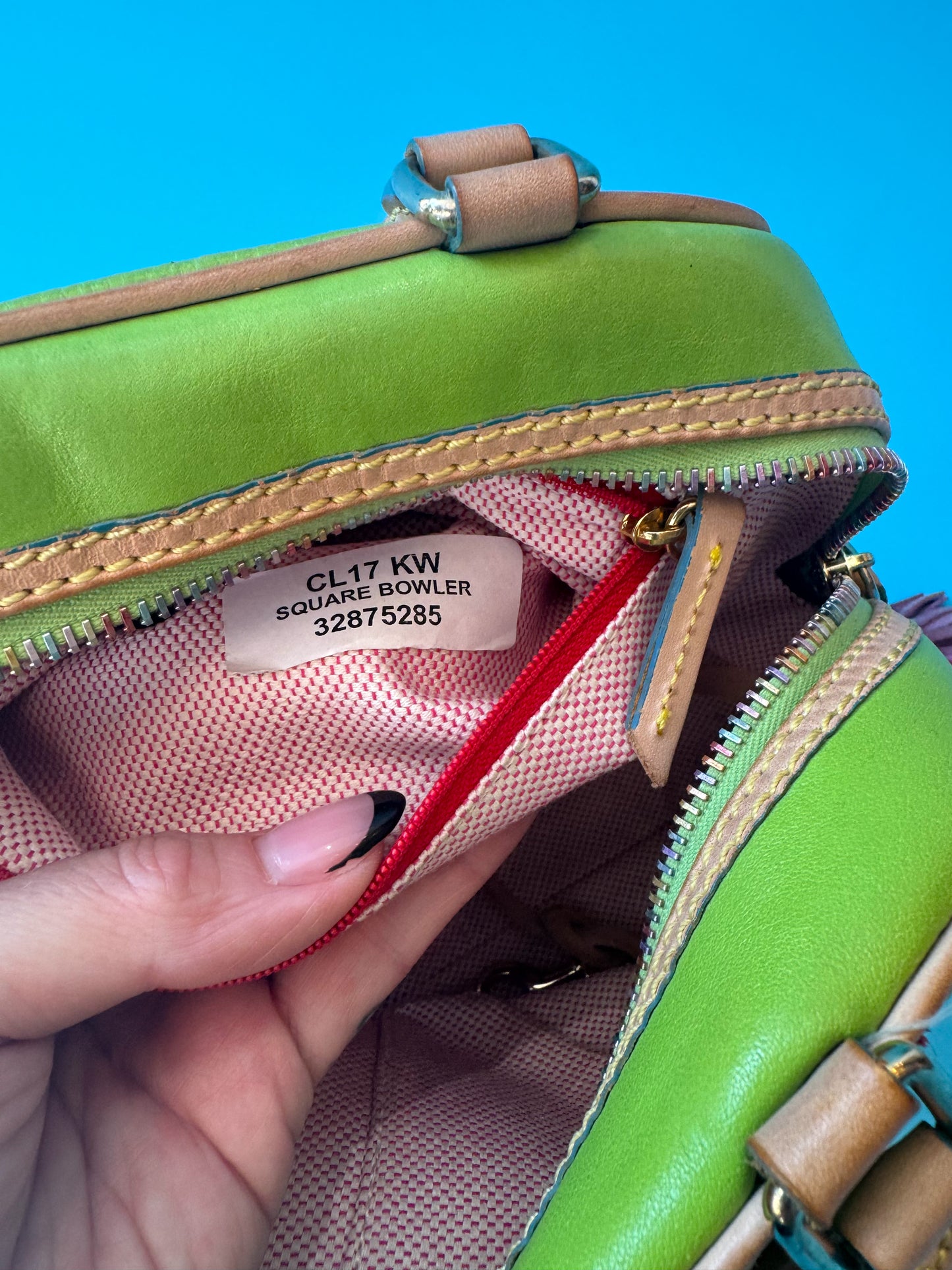 2004 Dooney & Bourke x Lindsay Lohan Square Bowler Collab Bag