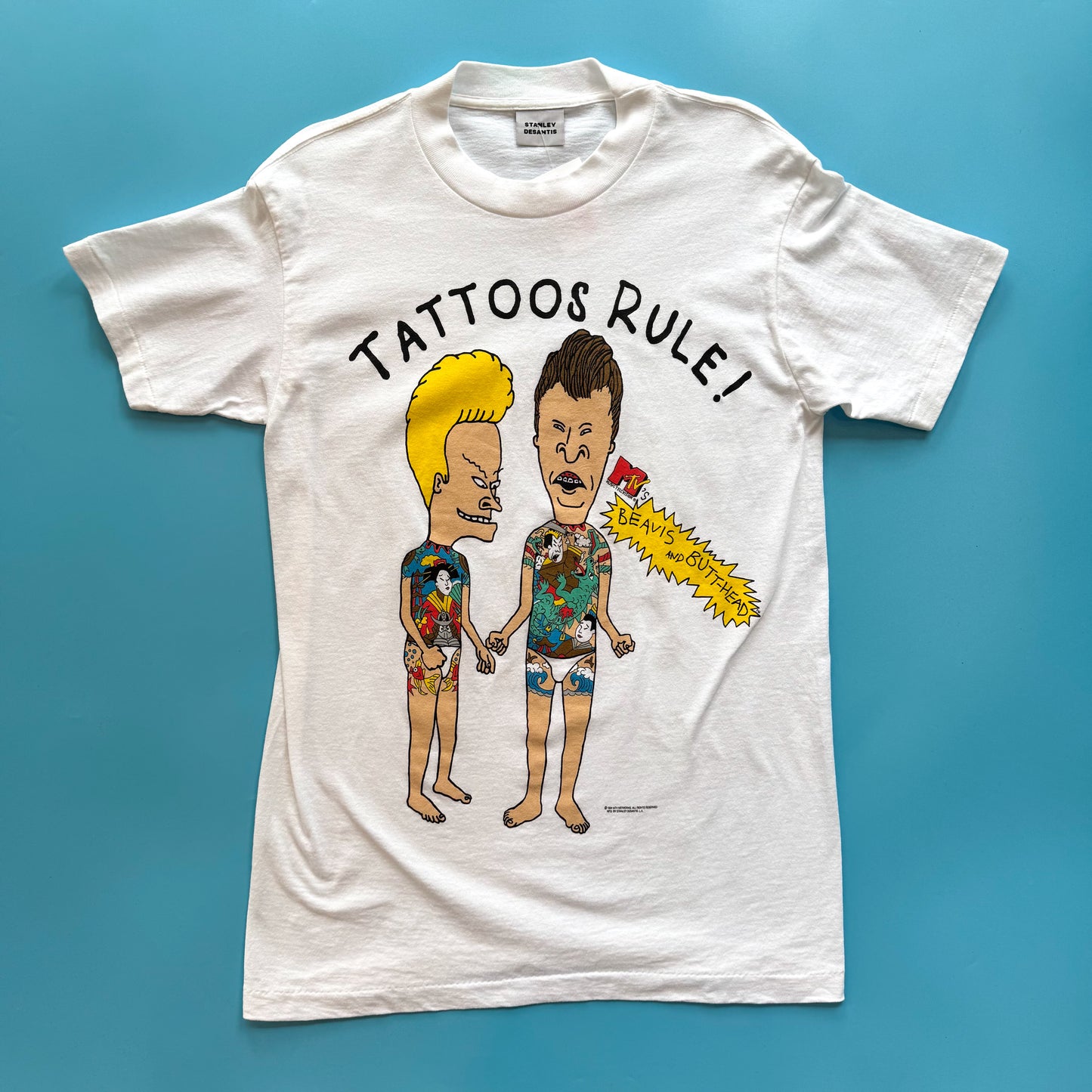 1994 Stanley DeSantis Beavis & Butthead Tattoos Rule T-Shirt