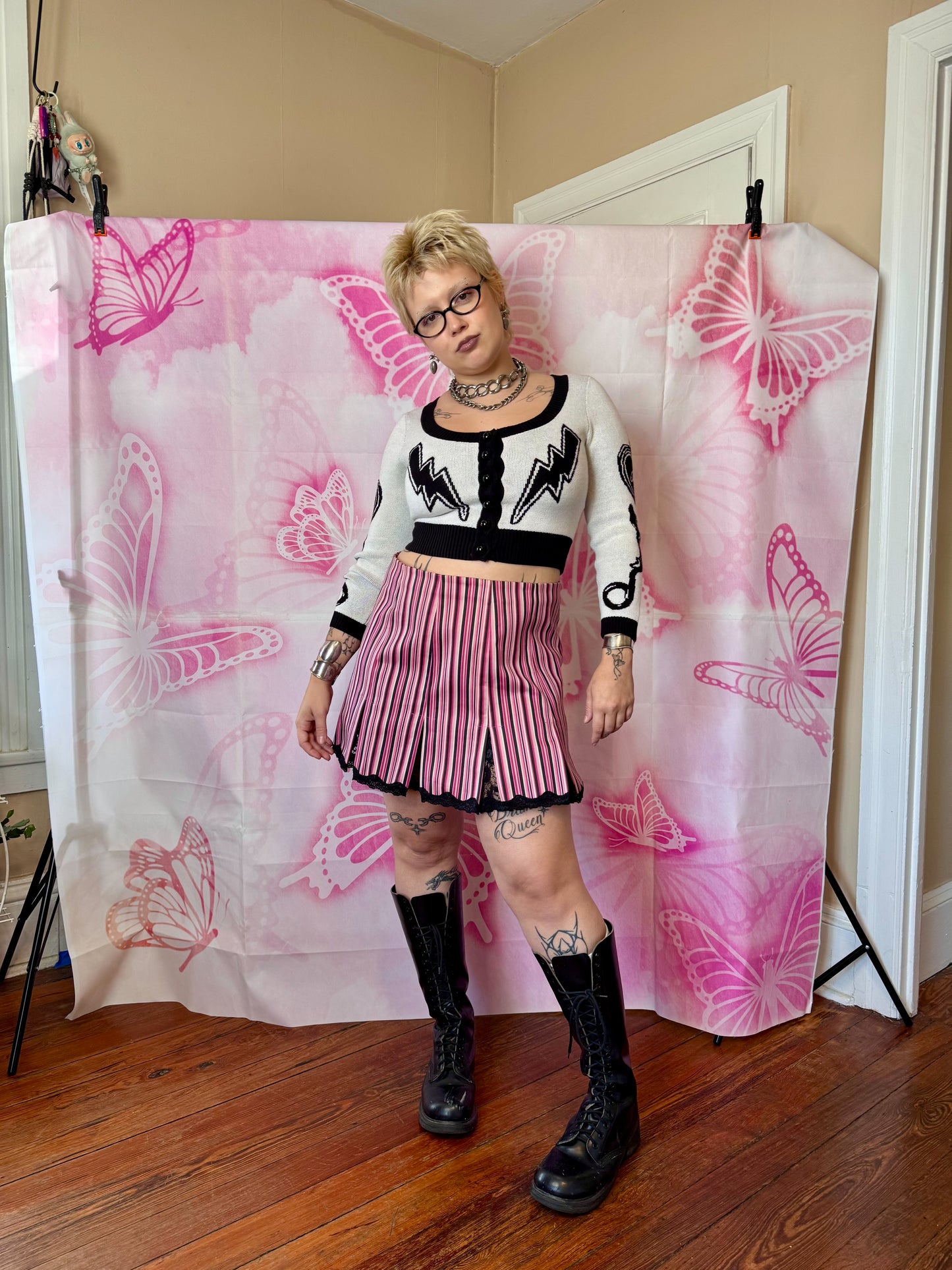 2010s Betsey Johnson Queen of NY Cropped Cardi