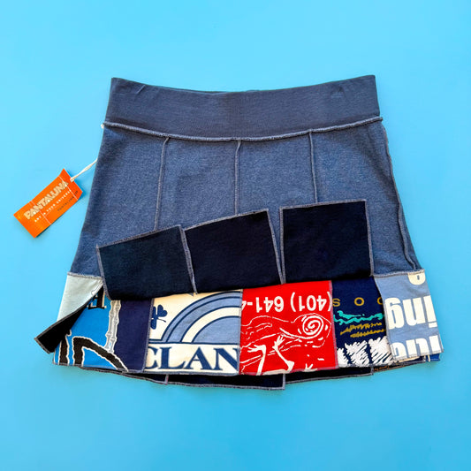 Deadstock Pantaluna Upcycled T-Shirt Skirt in XS