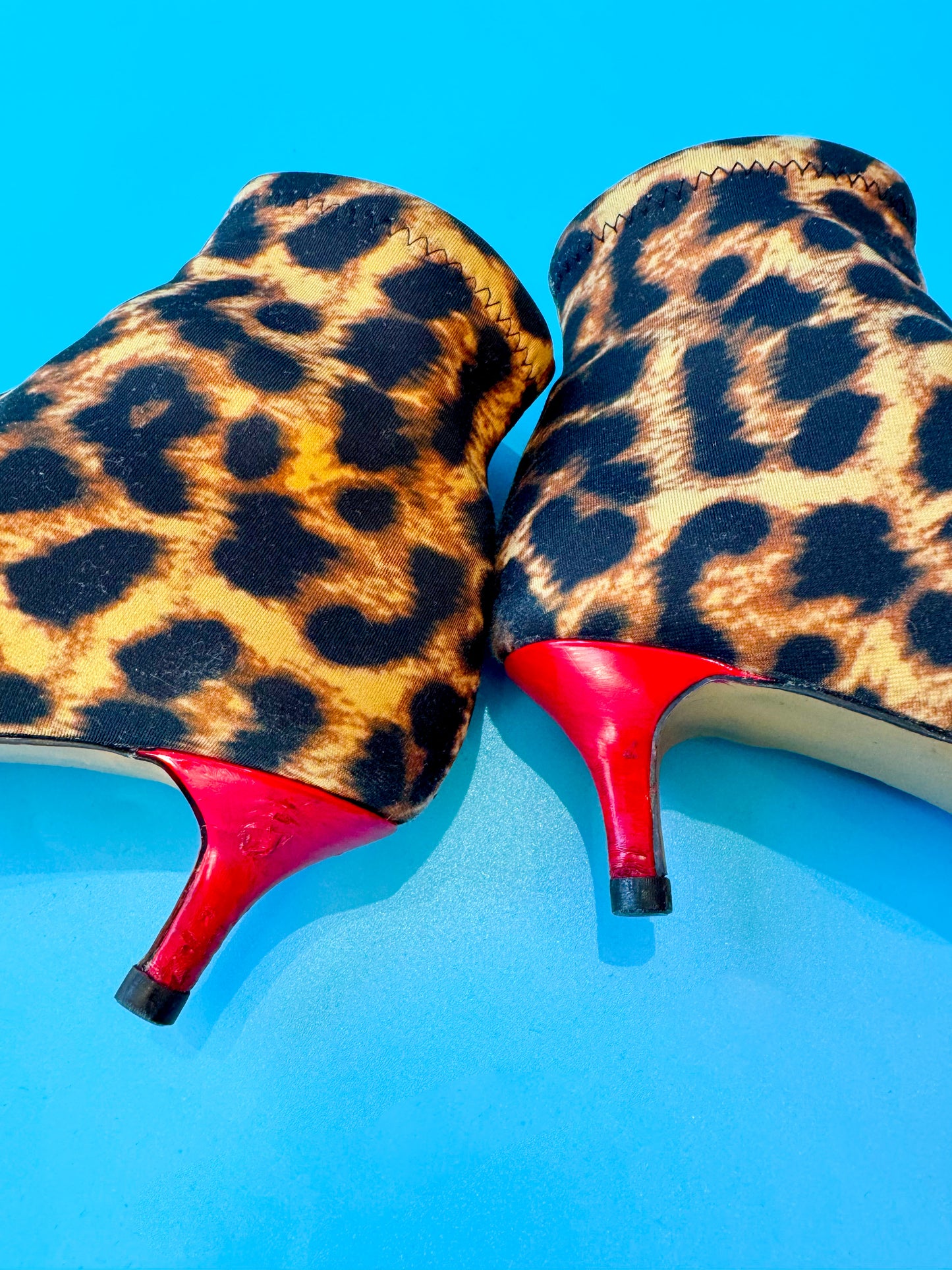 Y2K Betsey Johnson Leopard Sock Boots