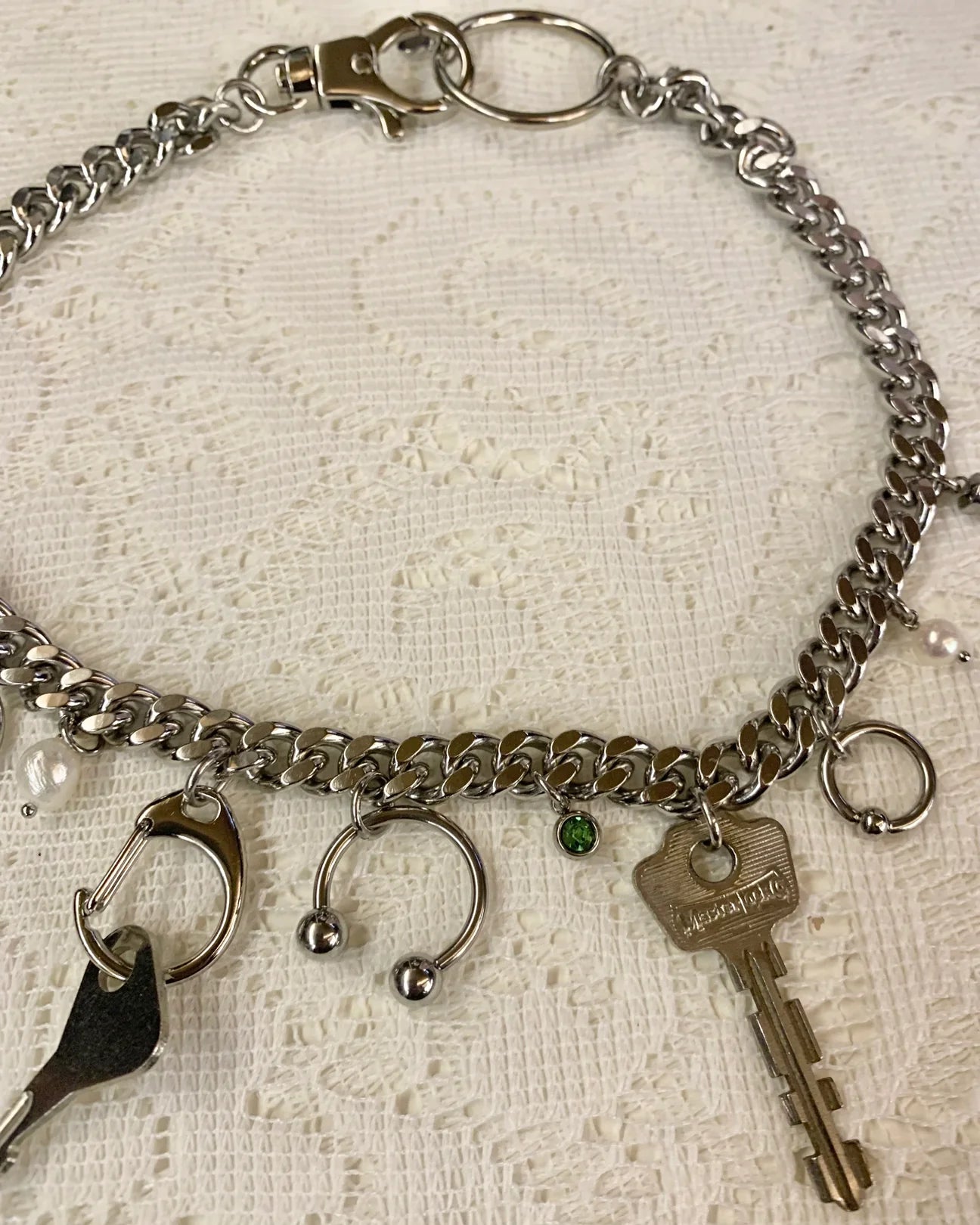 Shop Journal Key Charm Pierced Necklace