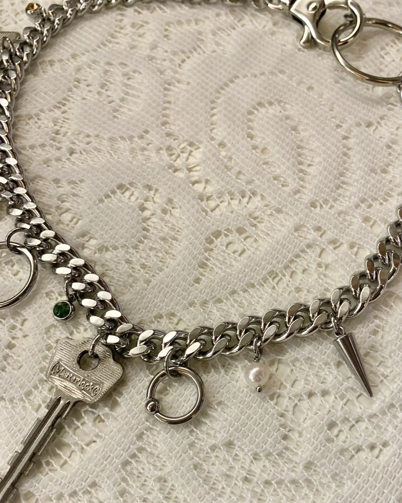 Shop Journal Key Charm Pierced Necklace