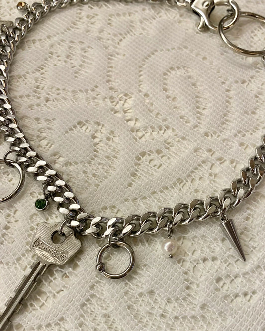 Shop Journal Key Charm Pierced Necklace