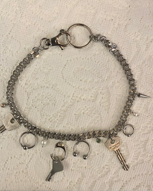 Shop Journal Key Charm Pierced Necklace