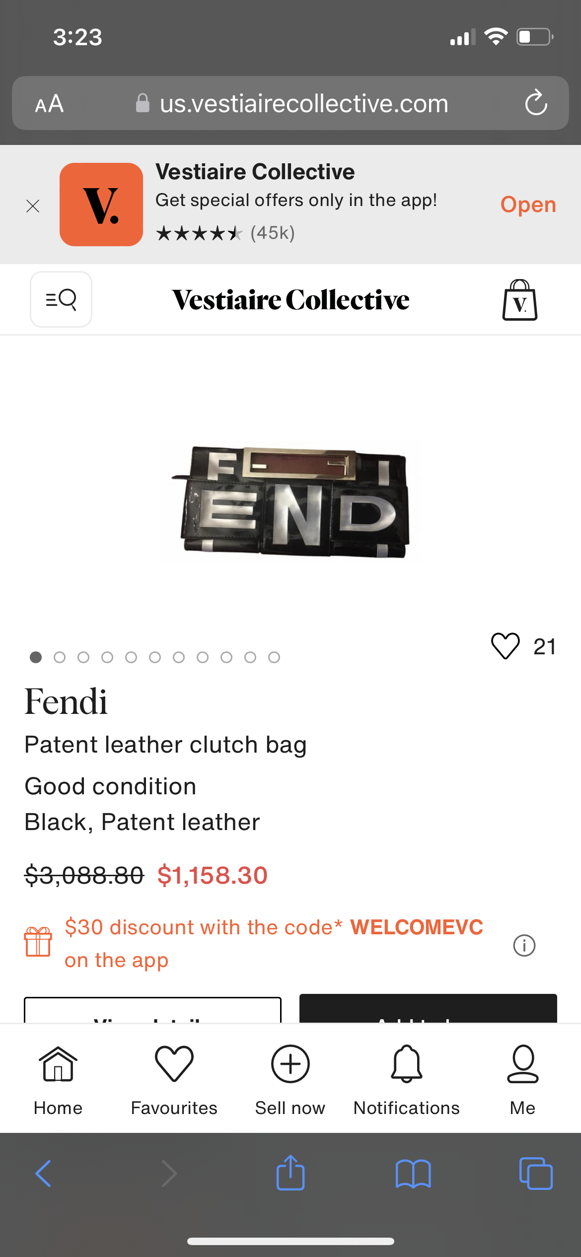 2007 FENDI Crossword Clutch