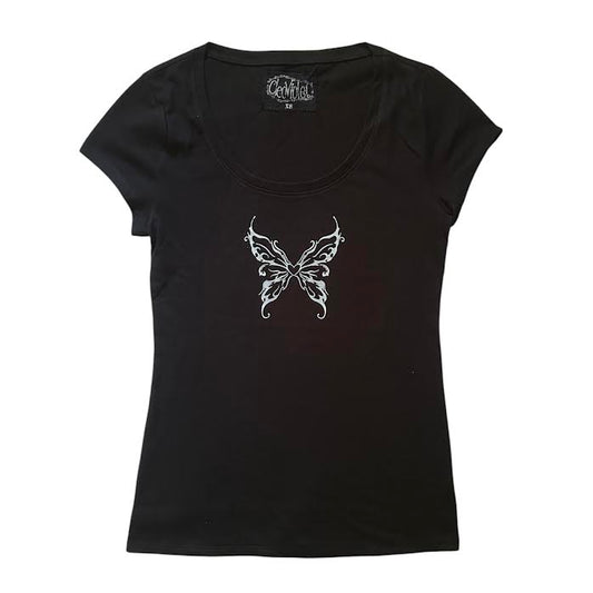 Ditto Vintage x Cleo Violet Butterfly Baby Tee