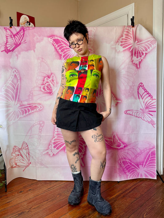 Early 00s Custo Barcelona Mod Portrait Mini Dress “As Seen On…”