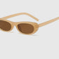 Narrow Oval Frame Retro Sunglasses