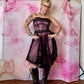 Y2K Betsey Johnson Goth Lace Midi Dress