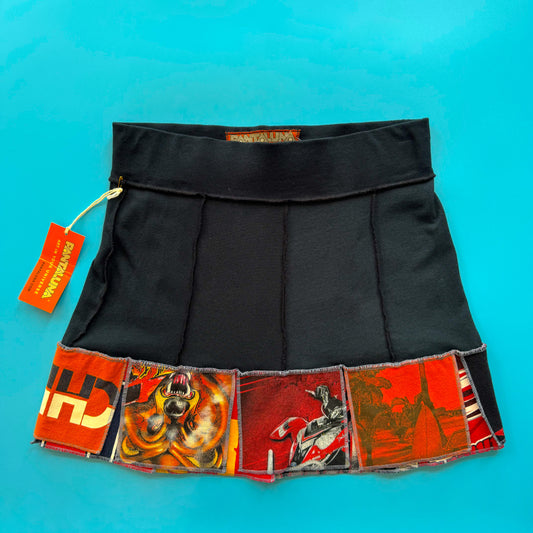 Deadstock Pantaluna Upcycled T-Shirt Skirt in XS