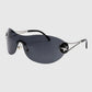 Y2K Large- Frame Sunglasses with Five-Pointed Stars