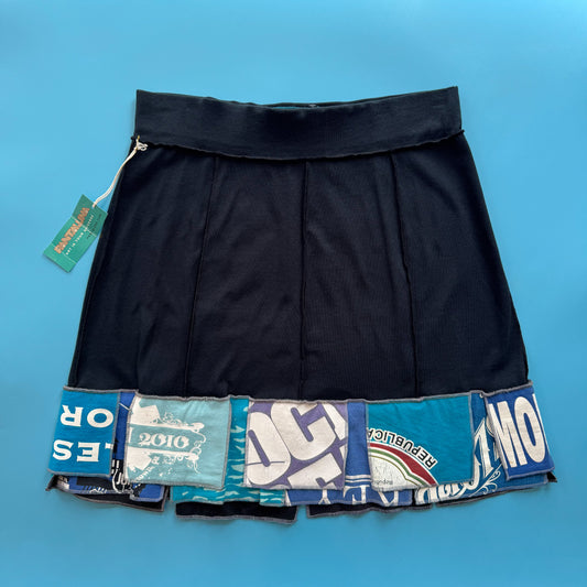 Deadstock Pantaluna Upcycled T-Shirt Skirt in L