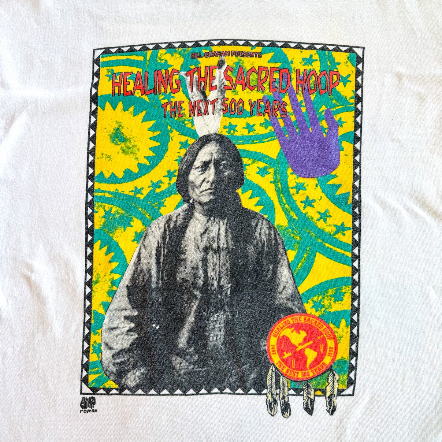 1992 Bill Graham Presents Healing The Sacred Hoop Benefit Show T-Shirt