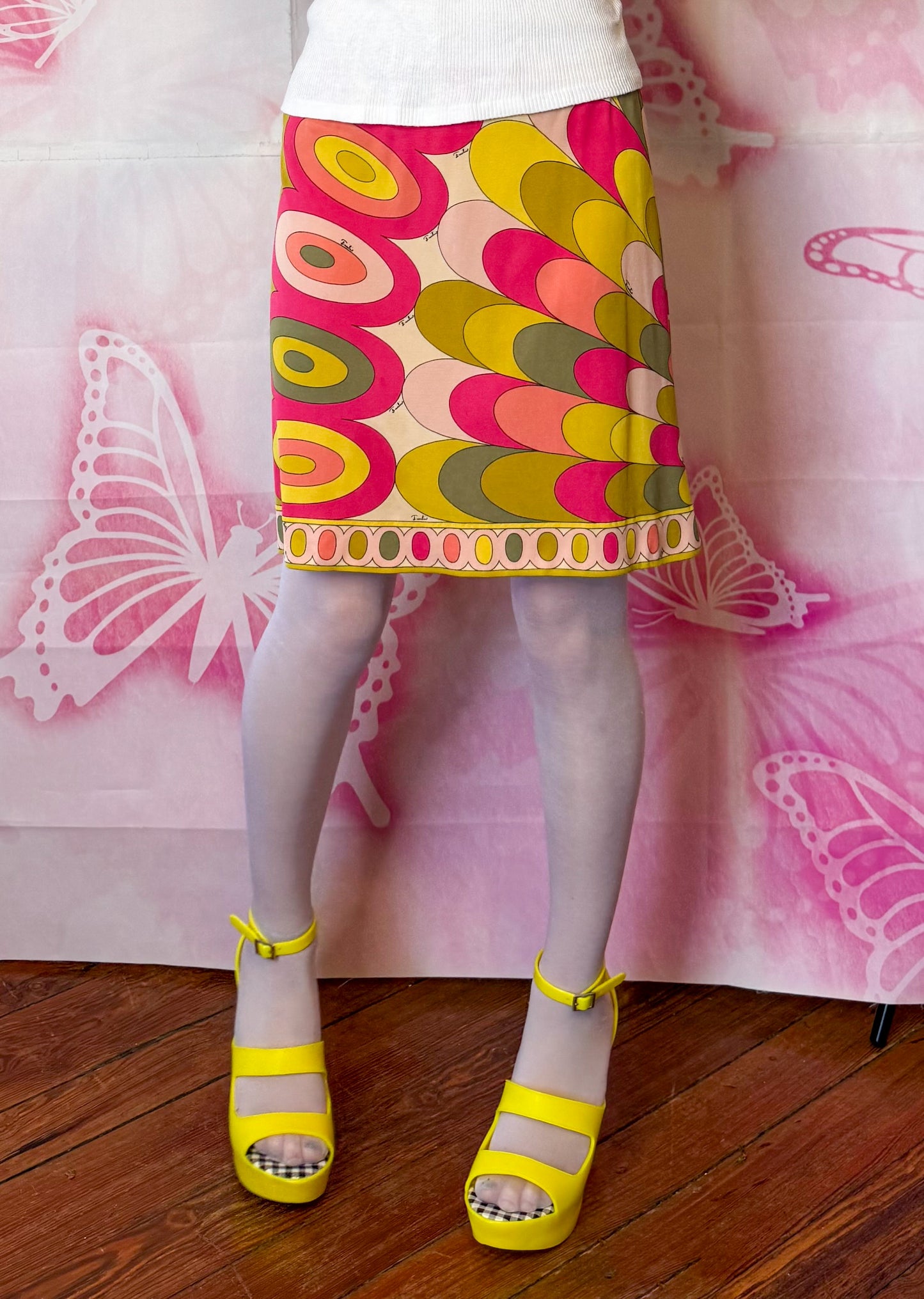 εϊз COMING SOON εϊз 1960s Emilio Pucci Psychedelic Peacock Skirt