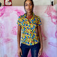 90s Shortsleeve Floral Button Up