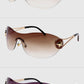 Y2K Large- Frame Sunglasses with Five-Pointed Stars