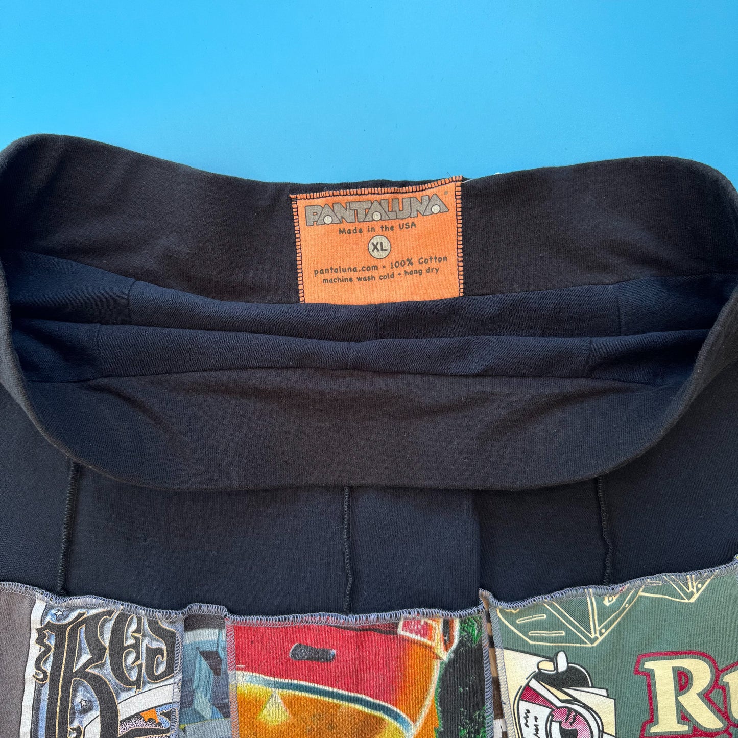 Deadstock Pantaluna Upcycled T-Shirt Mini Skirt in XL