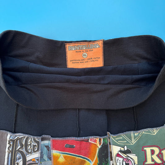 Deadstock Pantaluna Upcycled T-Shirt Mini Skirt in XL