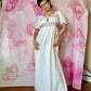 70s Cotton Gauze Peasant Maxi Dress