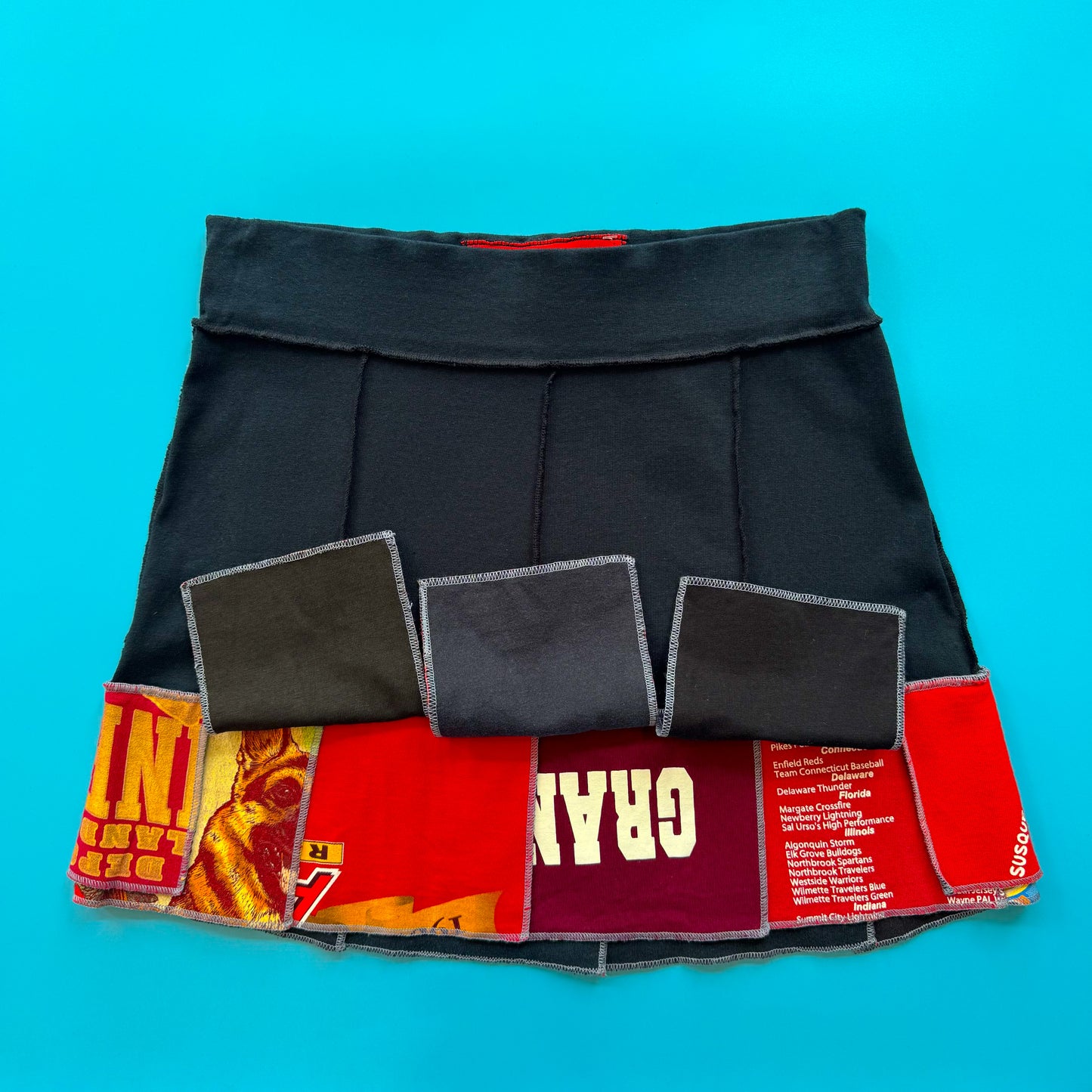 Deadstock Pantaluna Upcycled T-Shirt Skirt in XS