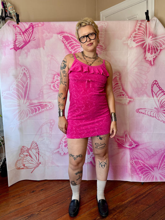 2010s Juicy Couture Butterfly Terry Cloth Dress