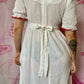70s Cotton Gauze Peasant Maxi Dress