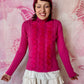 Y2K Ribbed Turtleneck w Rabbit Fur