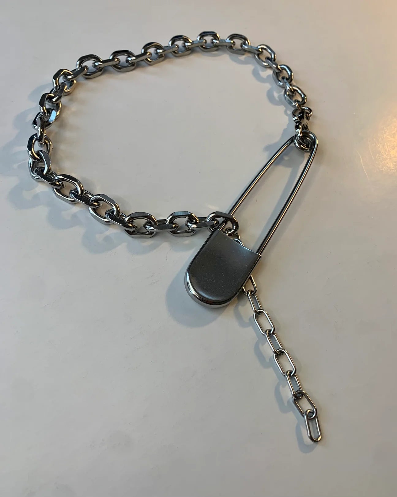 Shop Journal Jumbo Safety Pin Chunky Necklace