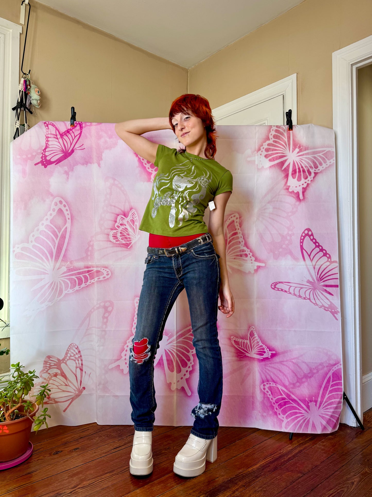 Y2K Deadstock Foil Girls Graphic Tee