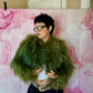 Y2K Ostrich Feather Bolero Jacket