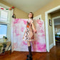 1960s Emilio Pucci Pink-Orange-Brown Psychedelic Printed Cotton Short Sleeve Dress