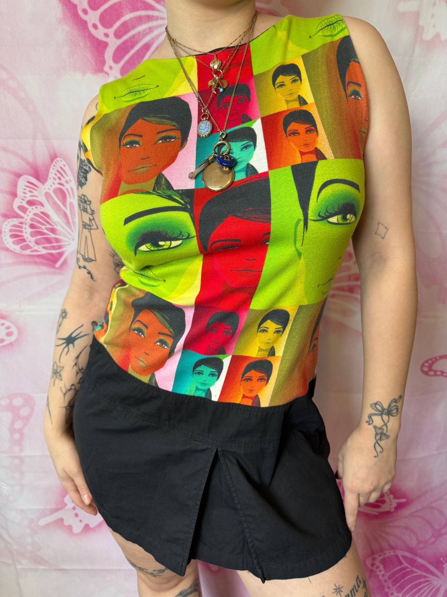 Early 00s Custo Barcelona Mod Portrait Mini Dress “As Seen On…”